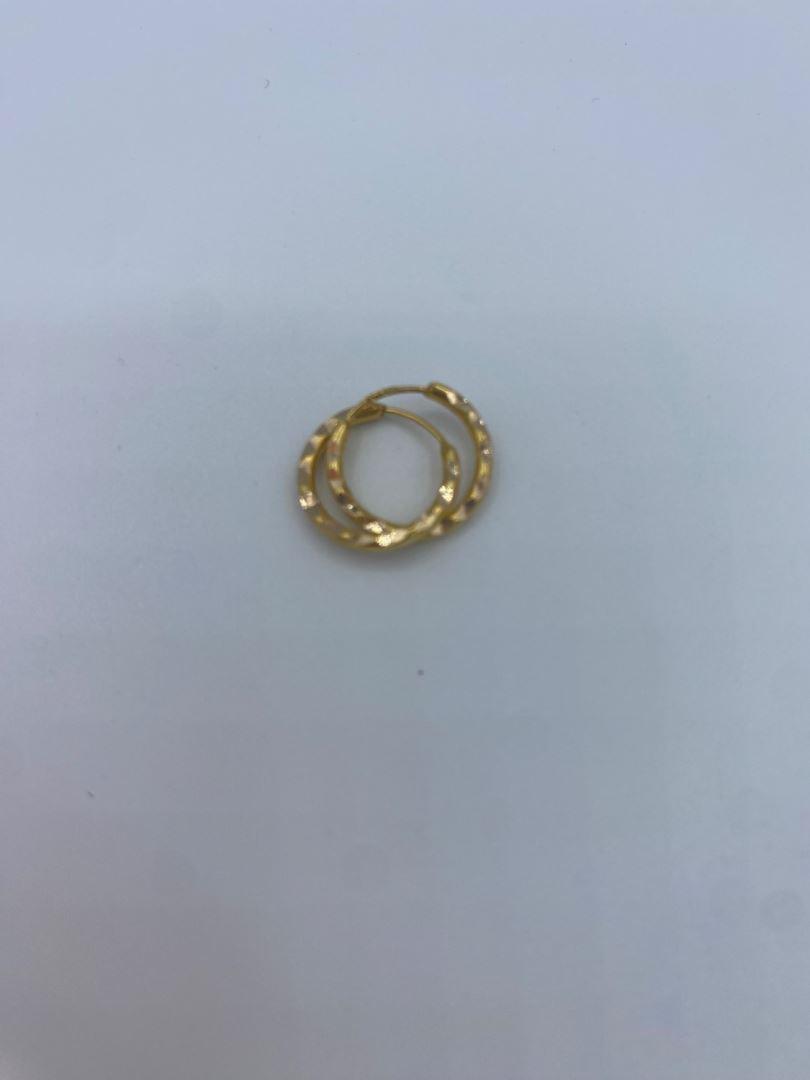 گوشواره حلقه ای طلای 18 عیار 126095