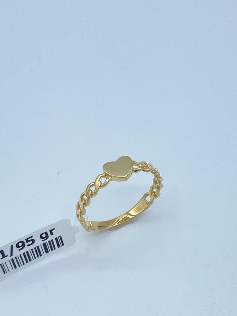 انگشتر طلا 18 عیار مینیمال قلبی127061