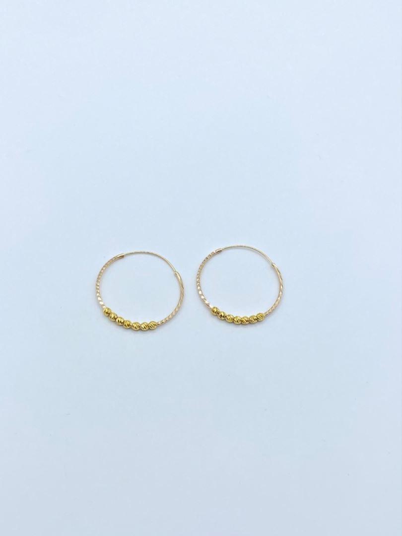 گوشواره طلا 18 عیار حلقه ای البرنادو