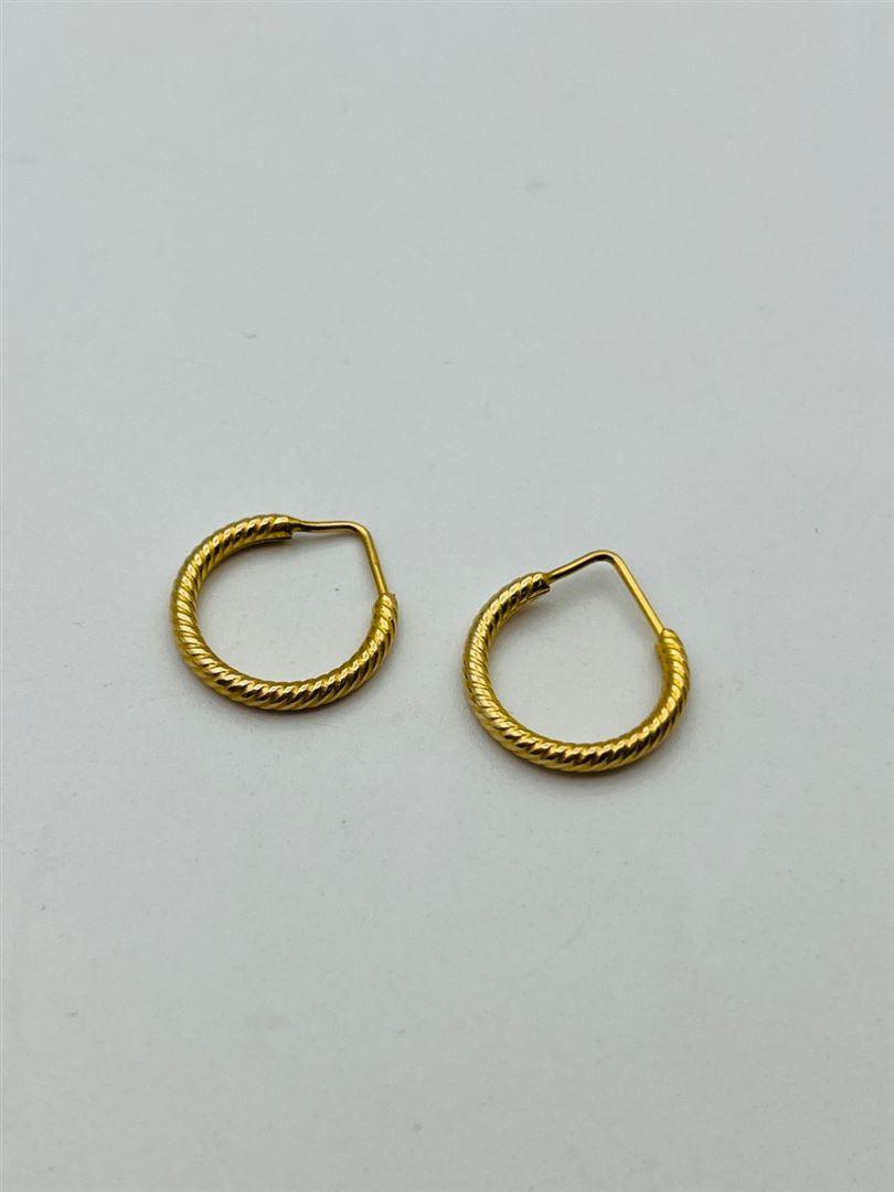 گوشواره طلا 18عیار حلقه ای