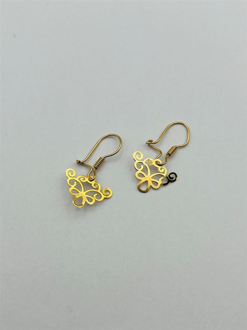 گوشواره طلا 18عیار لیزری