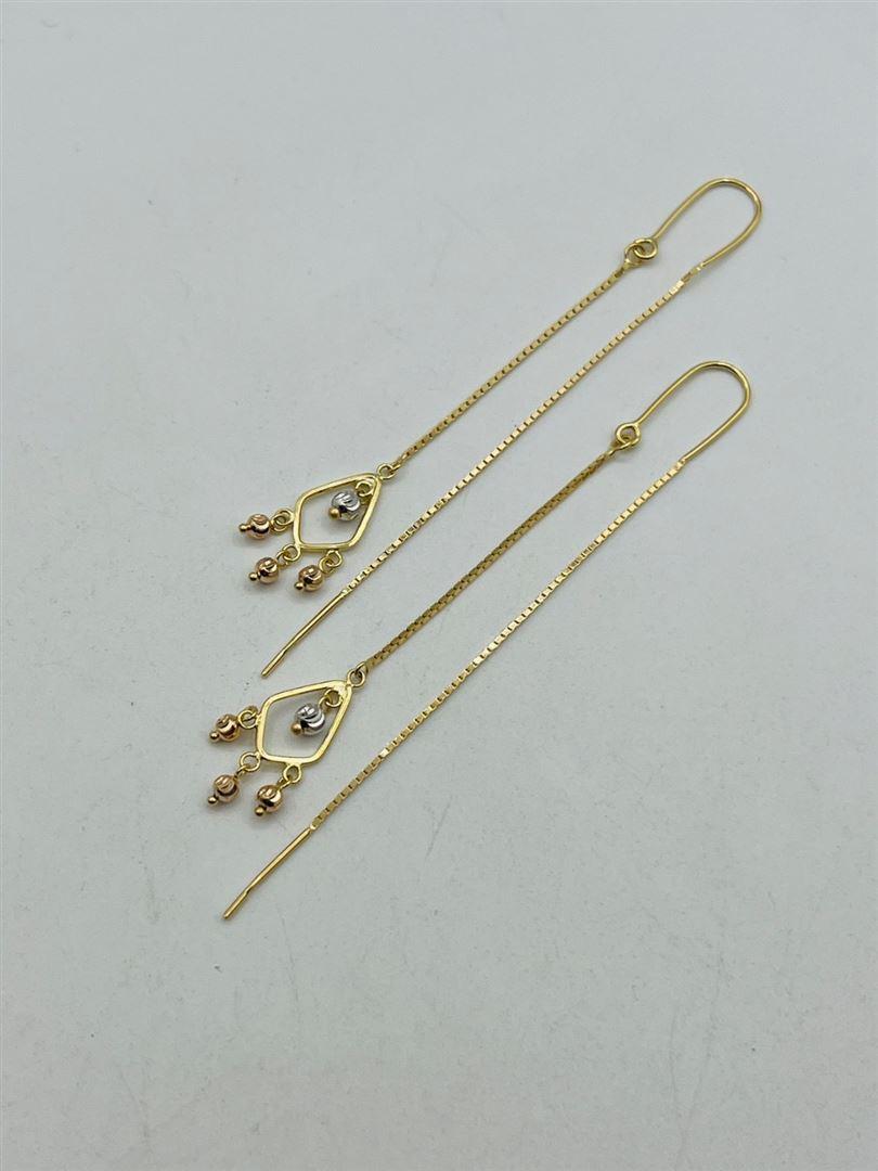 گوشواره طلا 18عیار آویز 133355