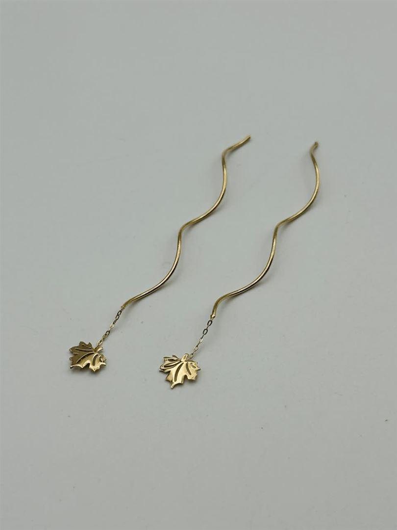 گوشواره طلا 18عیار کرلی