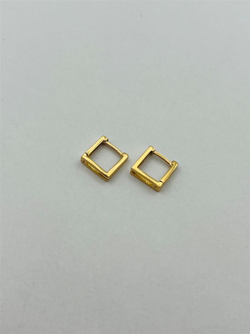 گوشواره طلا18 عیار مربع