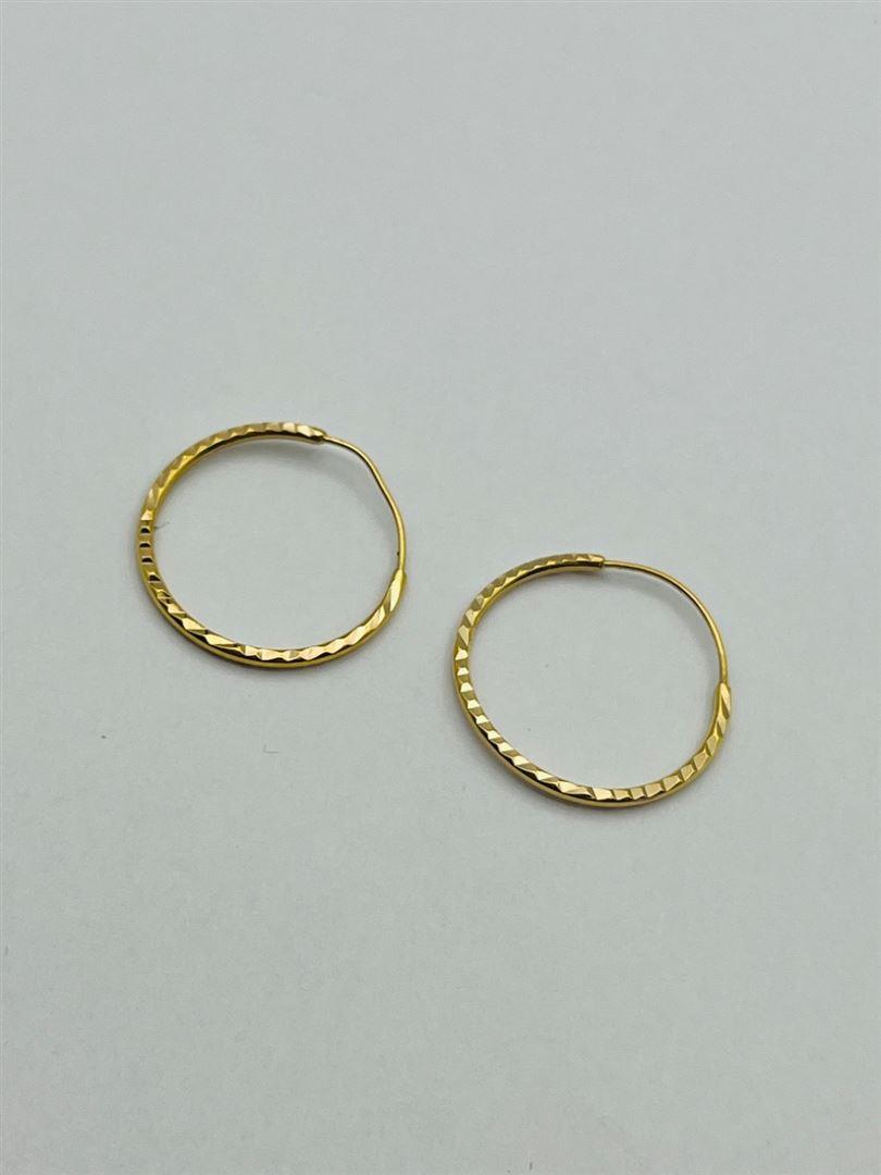 گوشواره طلا 18عیار تراش