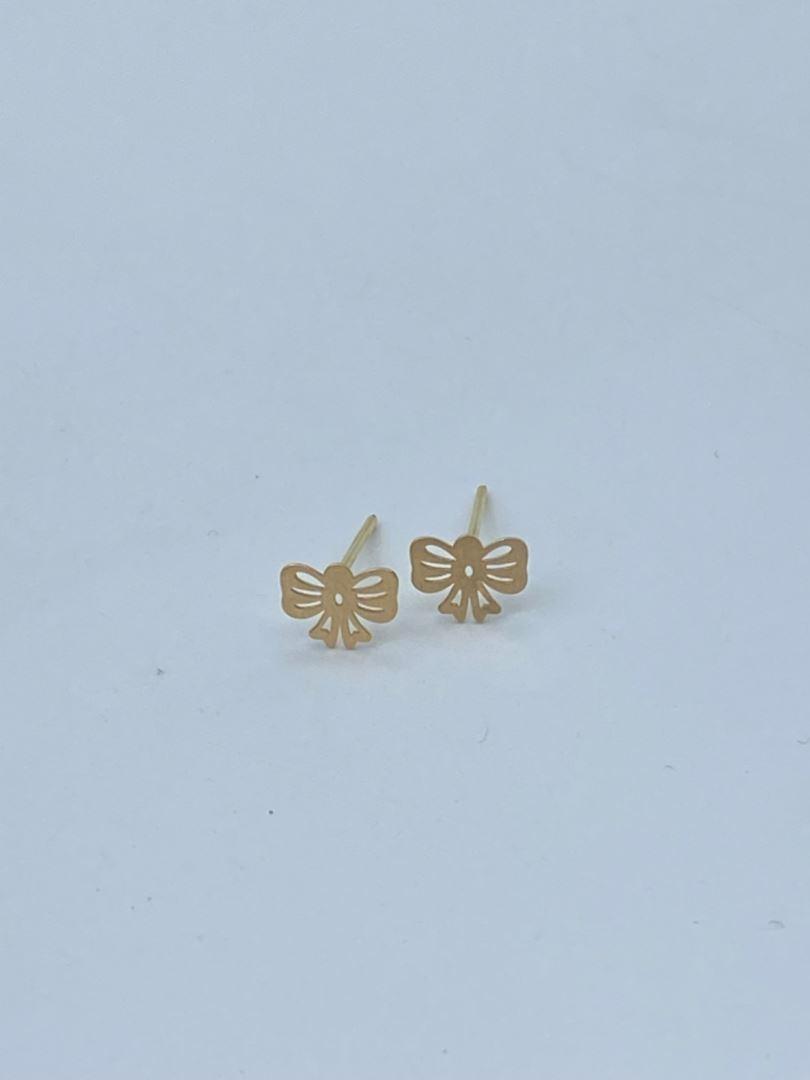 گوشواره پاپیون طلای 18 عیار 124779