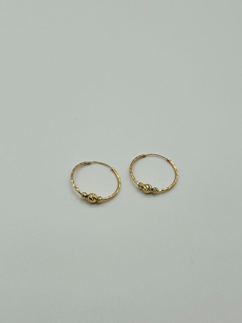 گوشواره طلا 18 عیار حلقه ای البرنادو128318
