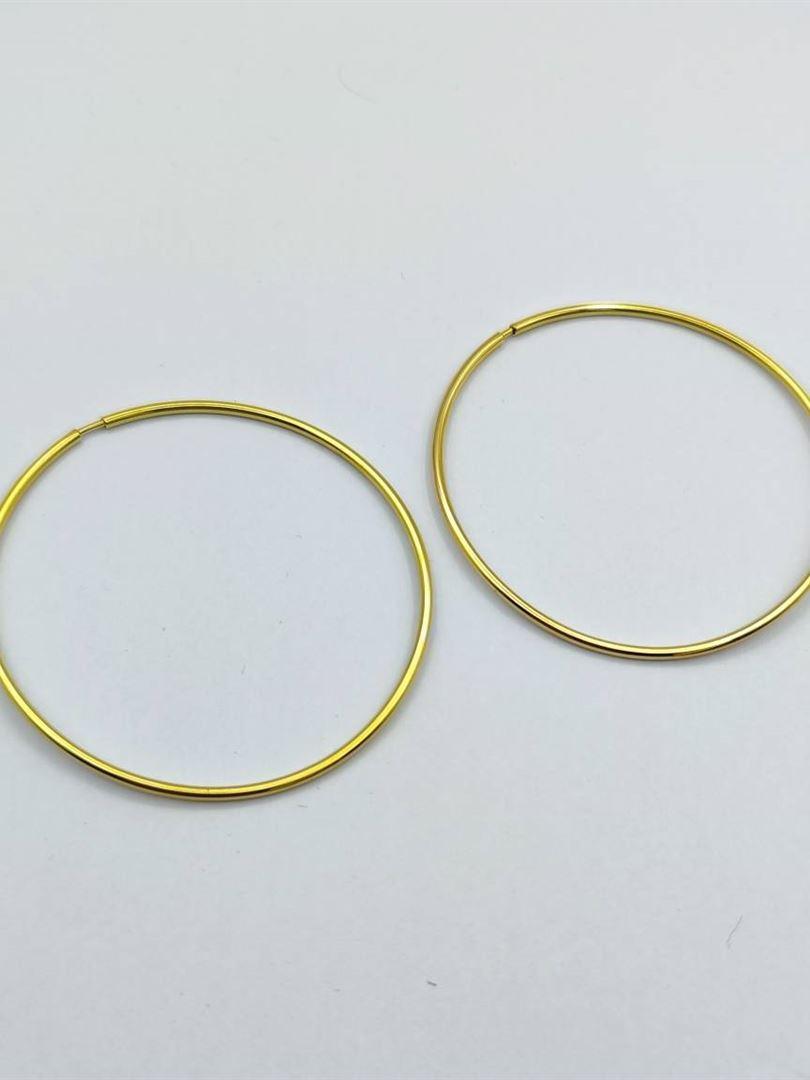 گوشواره طلا 18عیار حلقه ای بزرگ 140301