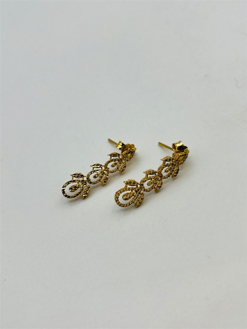گوشواره طلا 18عیار تراش