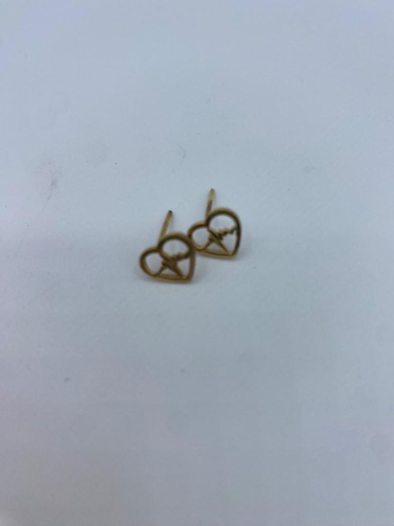 گوشواره میخی قلب طلای 18 عیار128362
