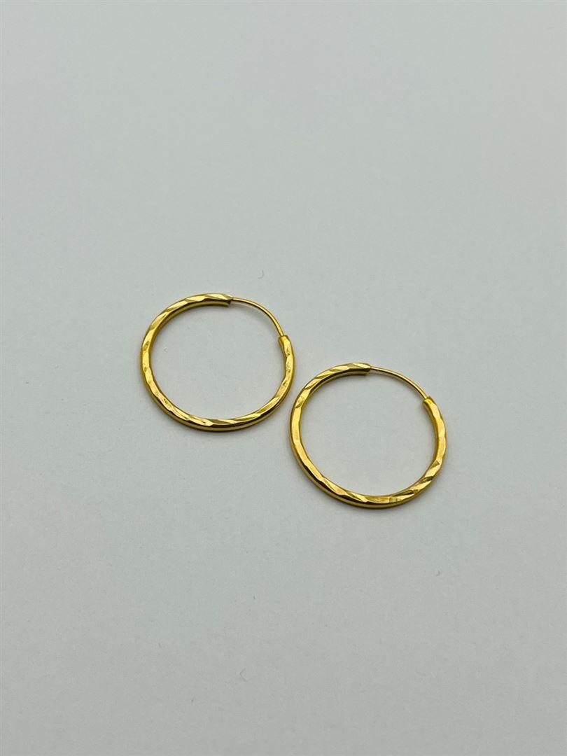 گوشواره طلا 18عیار حلقه ای