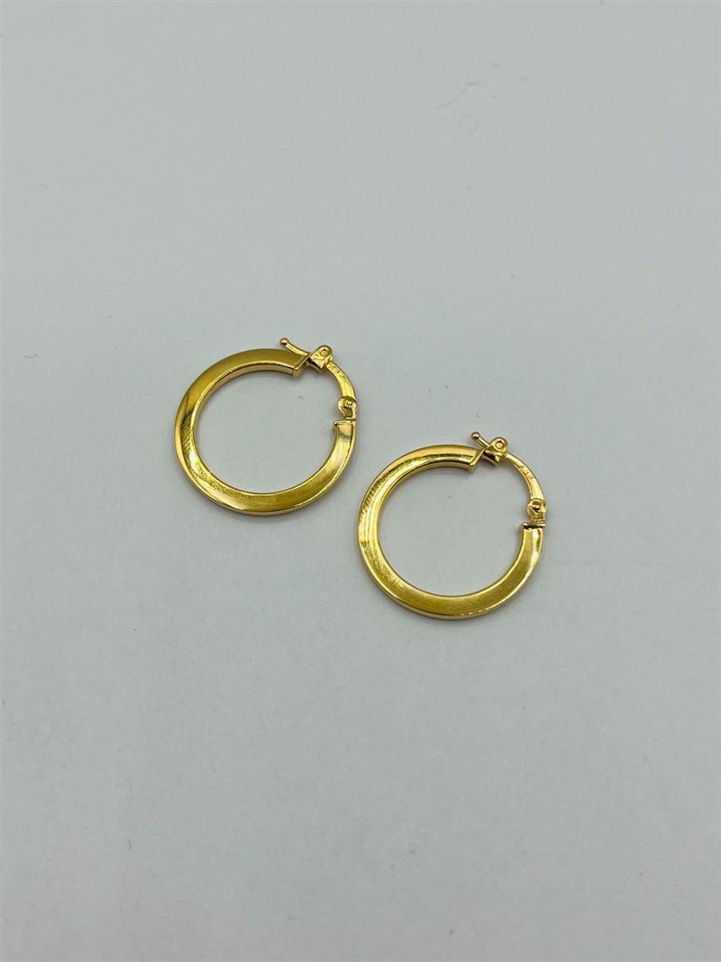 گوشواره طلا 18عیار آینه ای133490