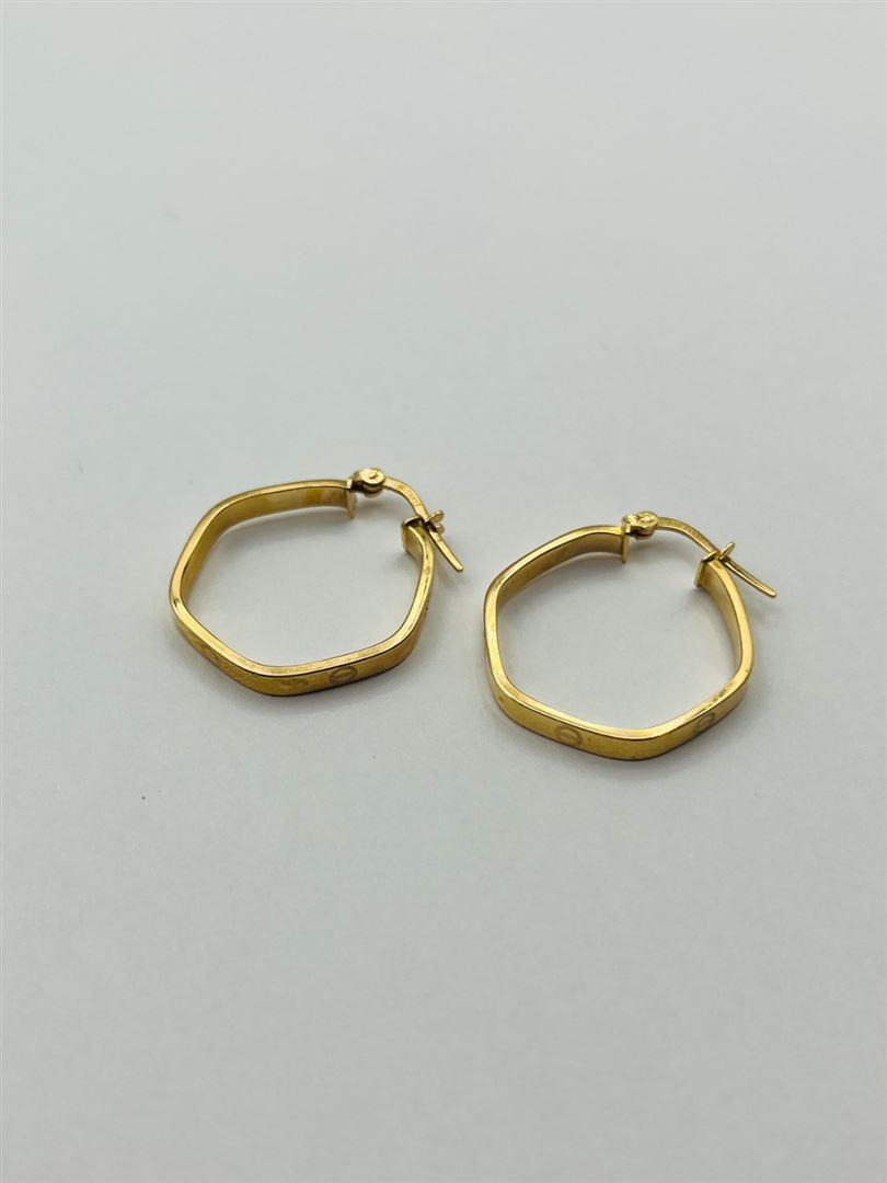 گوشواره طلا 18عیار کارتیر لاو 136432