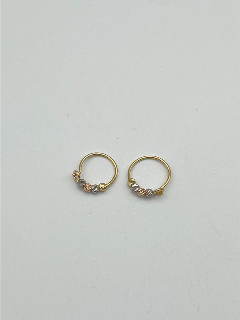 گوشواهر طلا 18 عیار حلقه ای البرنادو129263
