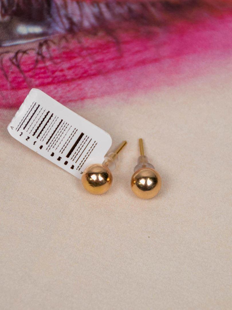 گوشواره طلا 18 عیار گوی متوسط130856