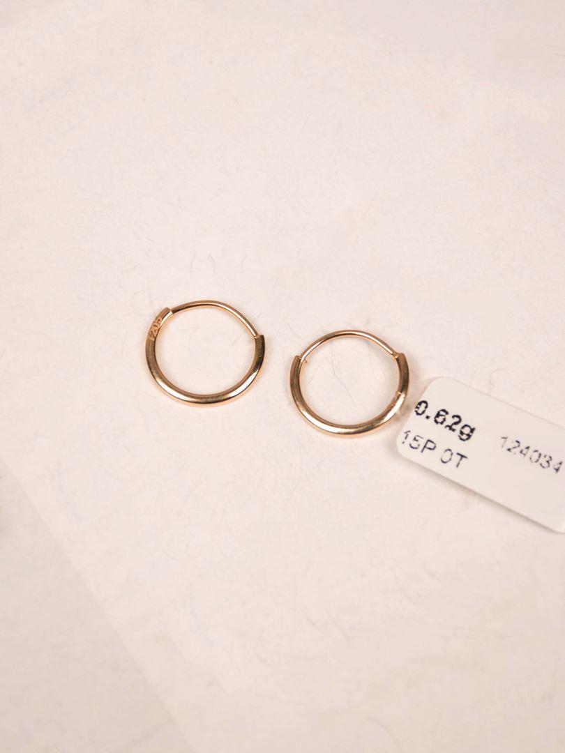 گوشواره طلا 18 عیار حلقه ای سایز کوچک124032