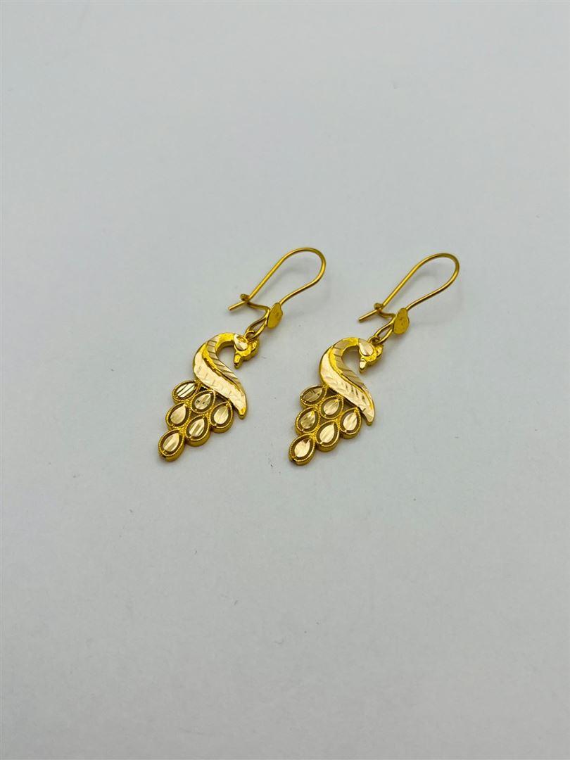 گوشواره طلا 18عیار تراش 140885