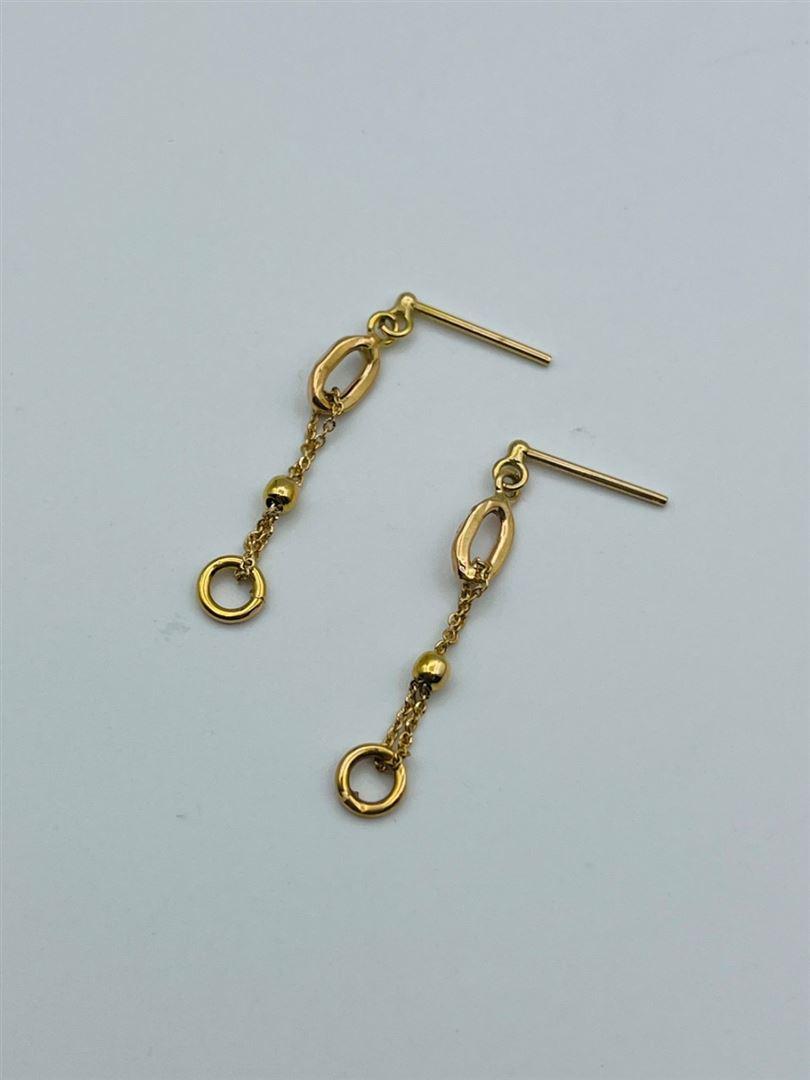 گوشواره طلا 18عیار هرمس