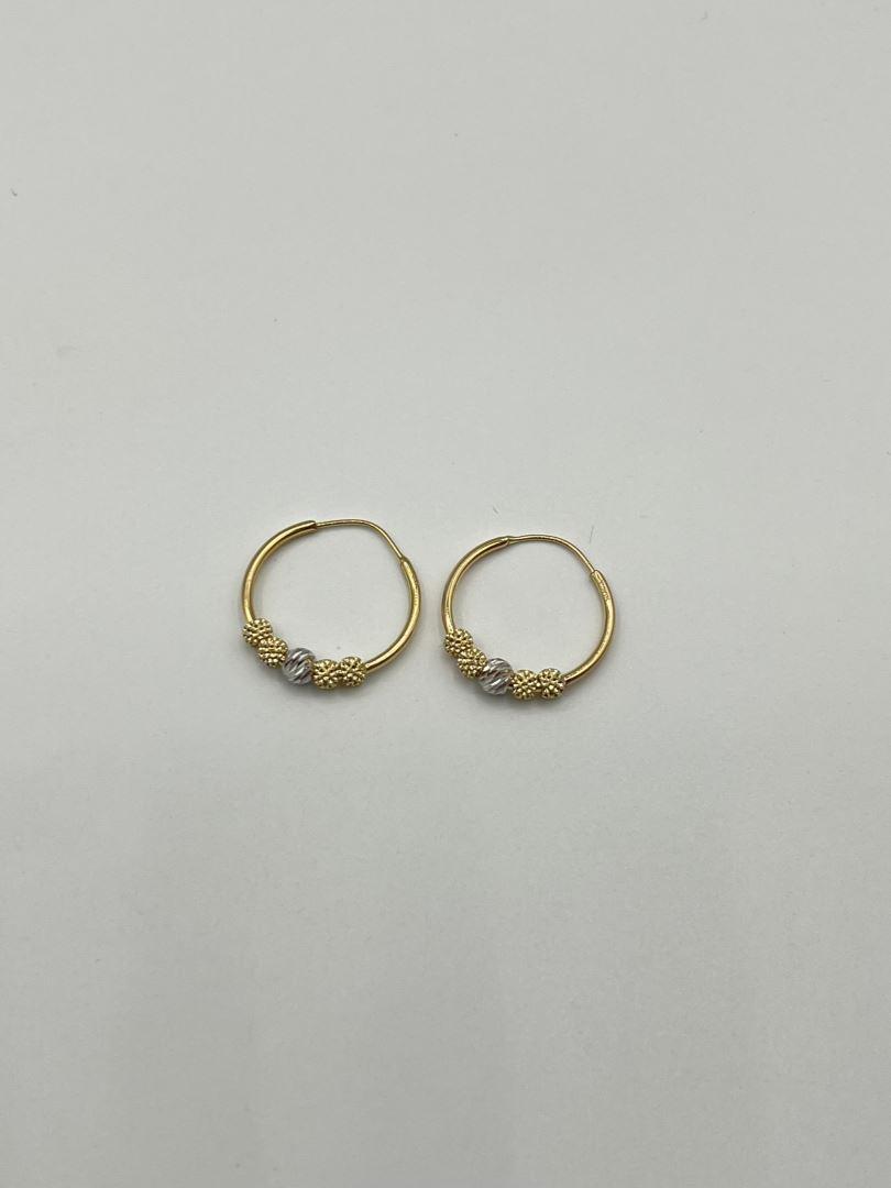 گوشواره حلقه ای طلا 18 عیار البرنادو 127096