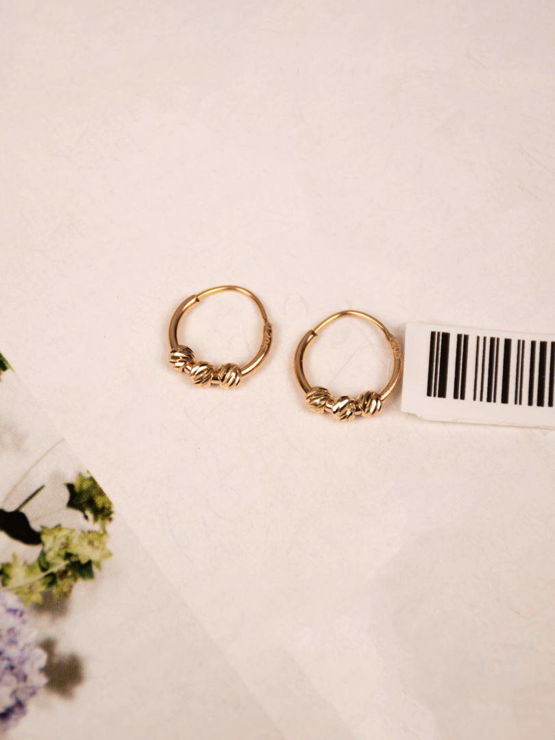 گوشواره طلا 18 عیار حلقه ای دوریکا طلایی سایزمتوسط124015