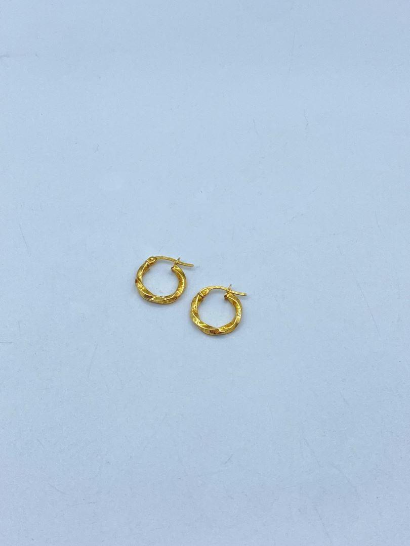 گوشواره طلا 18 عیار حلقه ای [125886]	