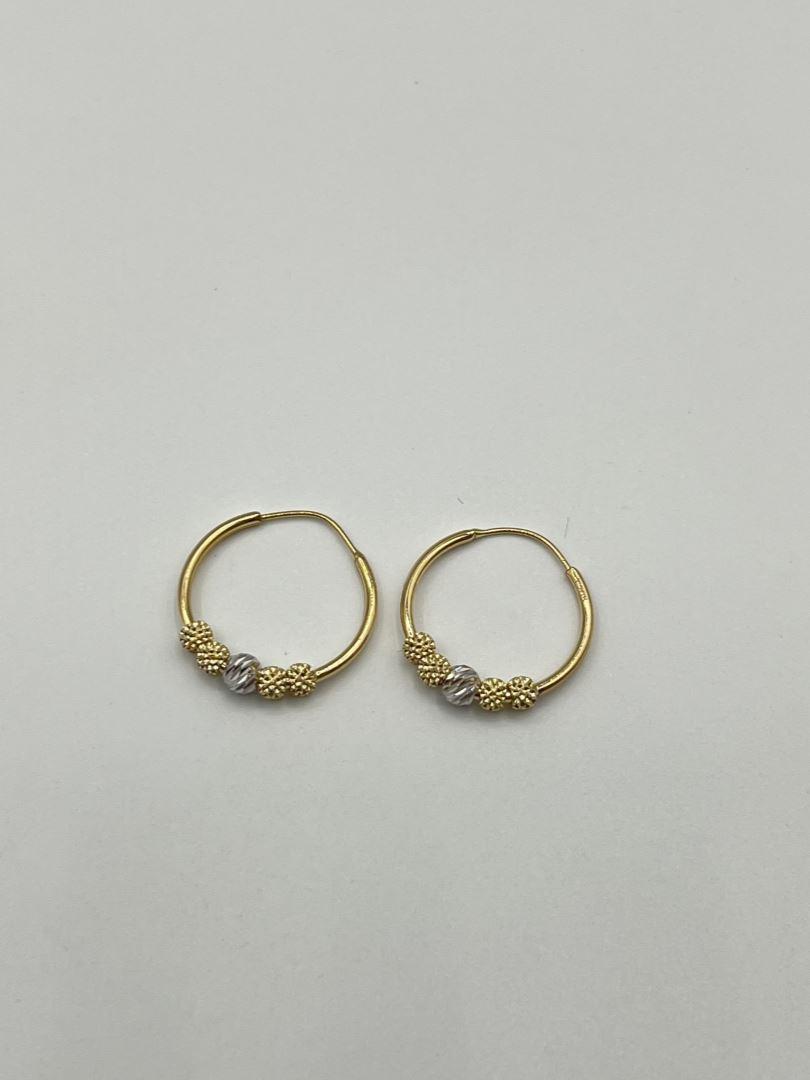 گوشواره حلقه ای طلا 18 عیار البرنادو 127099