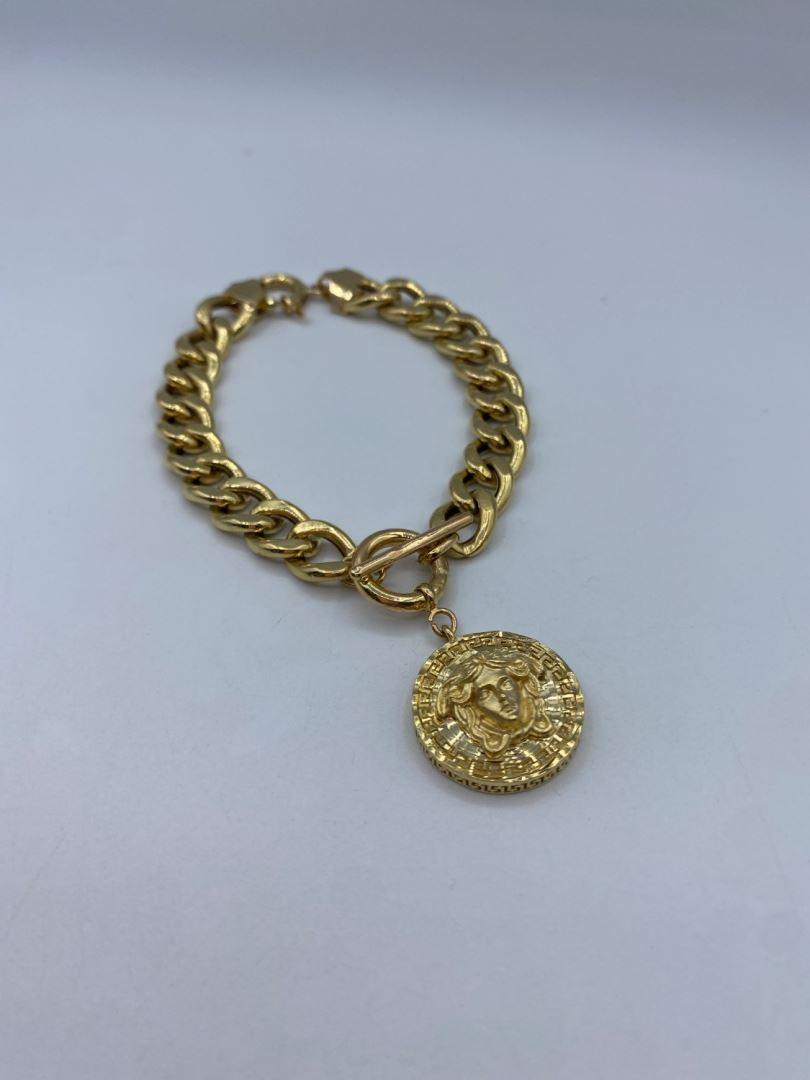 دستبند کارتیر آویز دار طلای 18 عیار125916