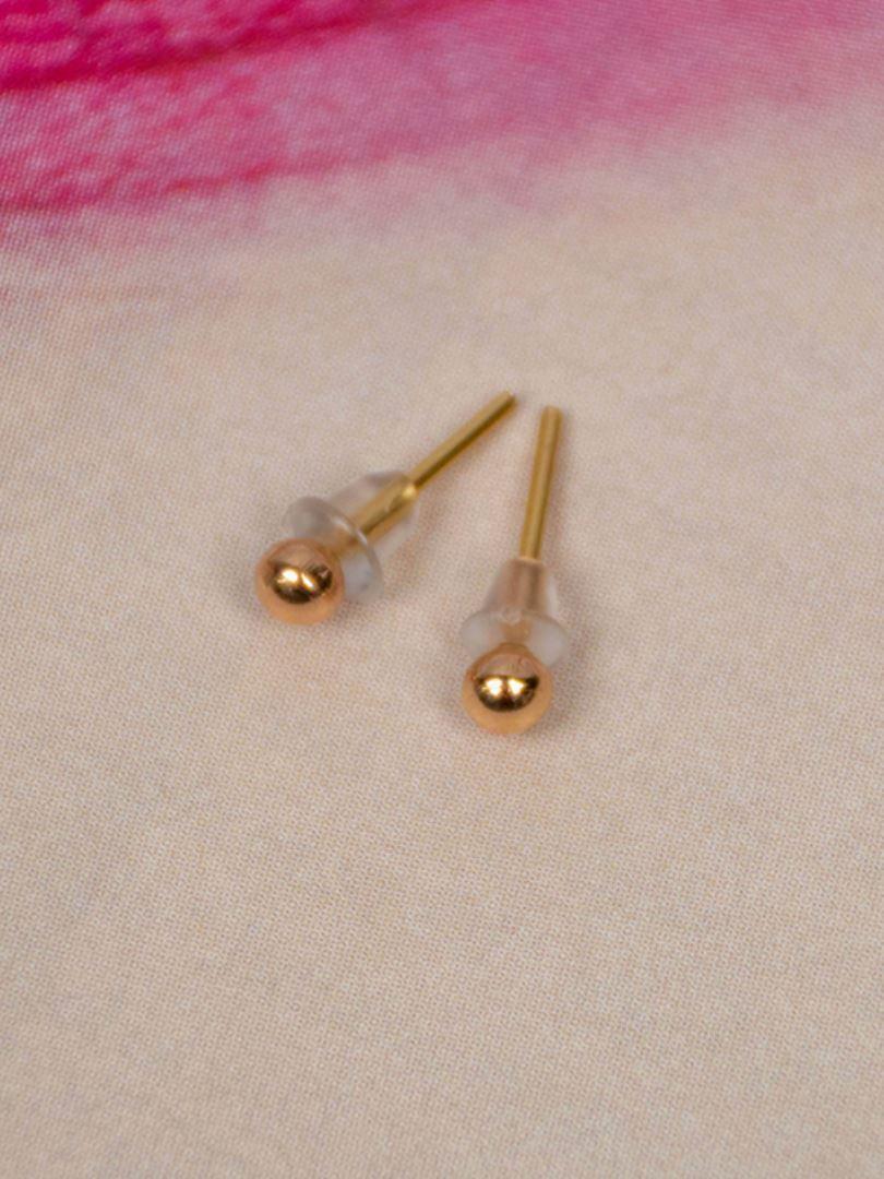 گوشواره طلا 18 عیار گوی ریز135780