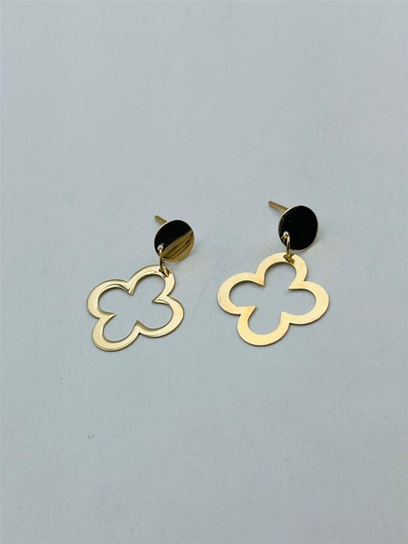 گوشواره طلا 18عیار آویز ونکلیف