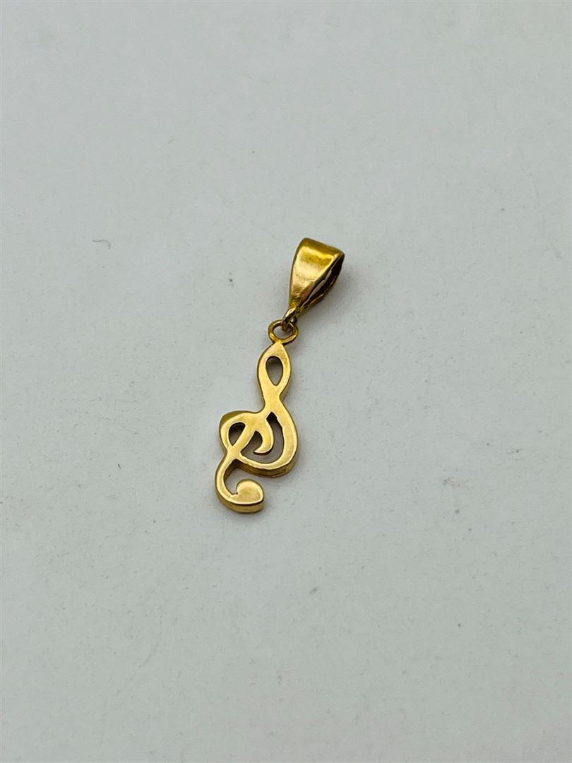 آویز پلاک طلا 18عیار نت موسیقی 139479
