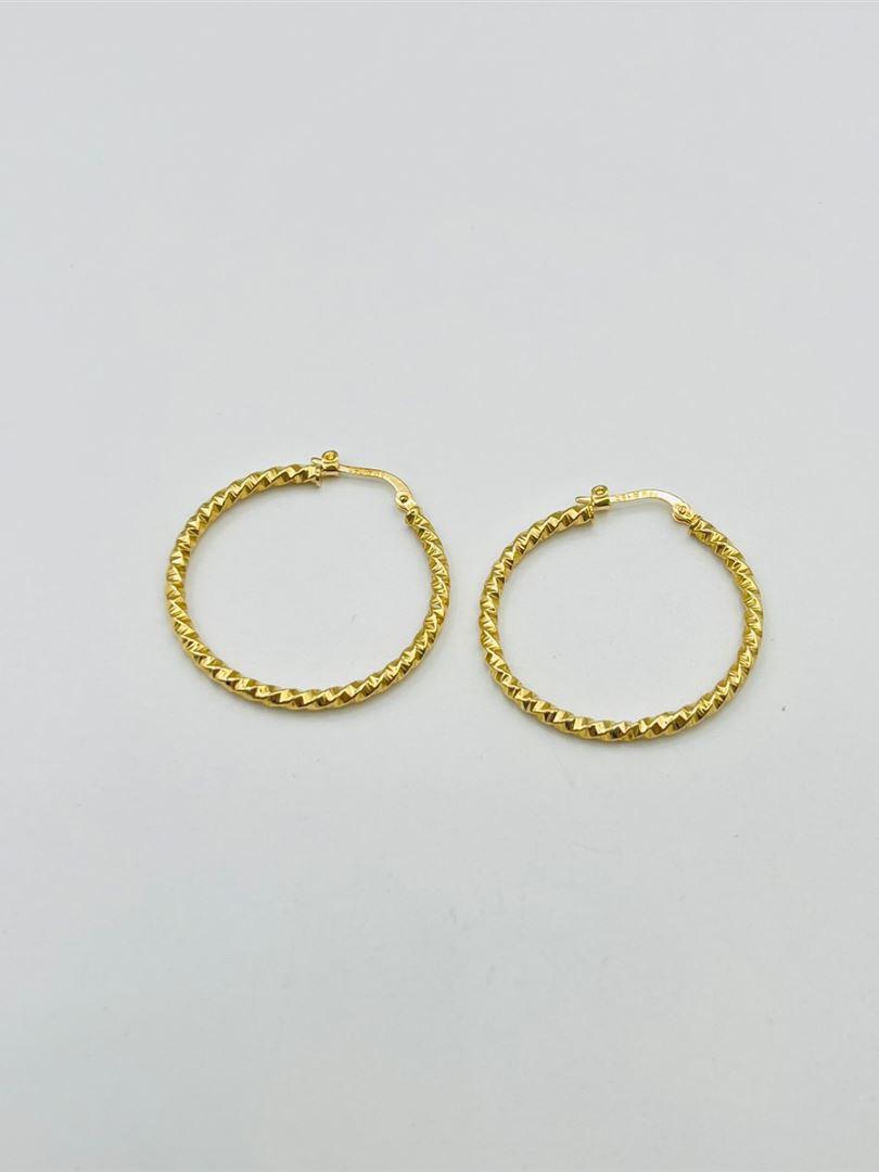 گوشواره طلا 18 عیار حلقه ای 130264