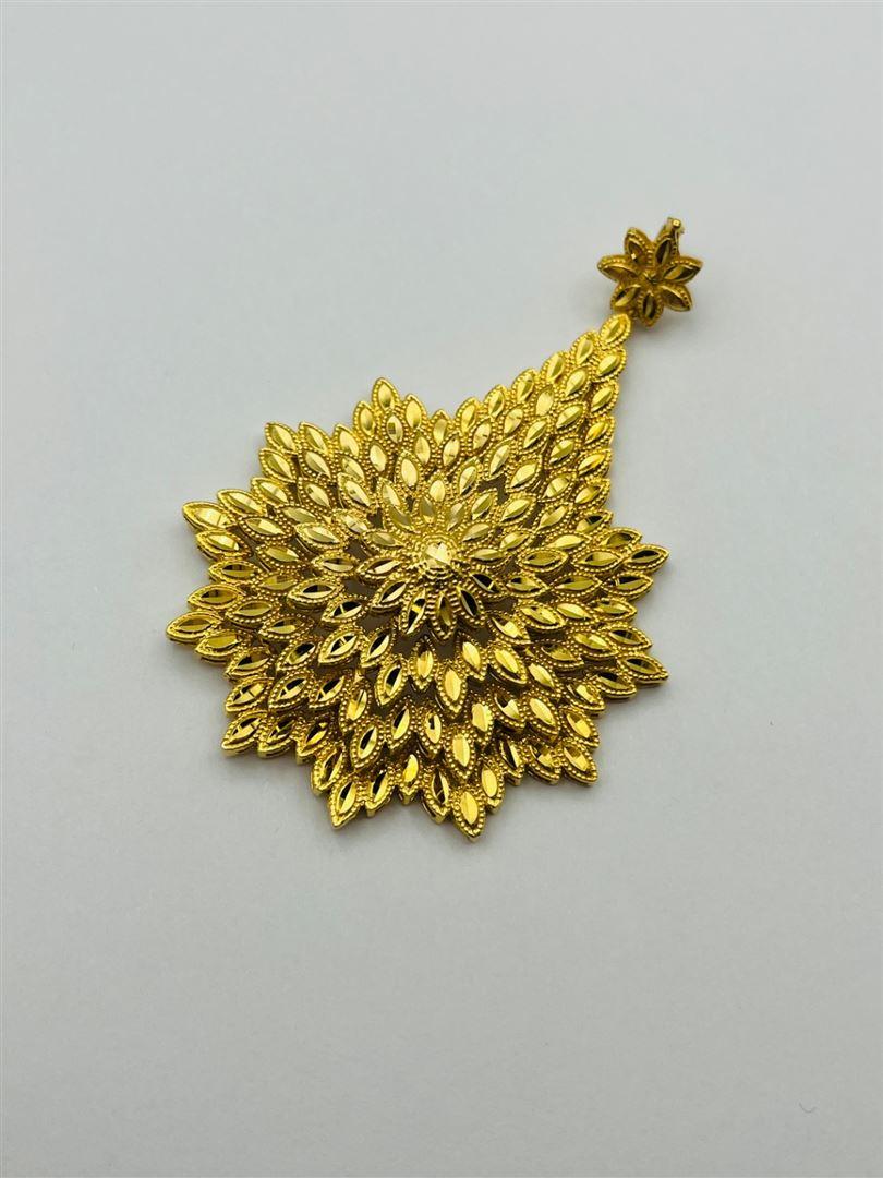 آویز پلاک طلا 18عیار تراش