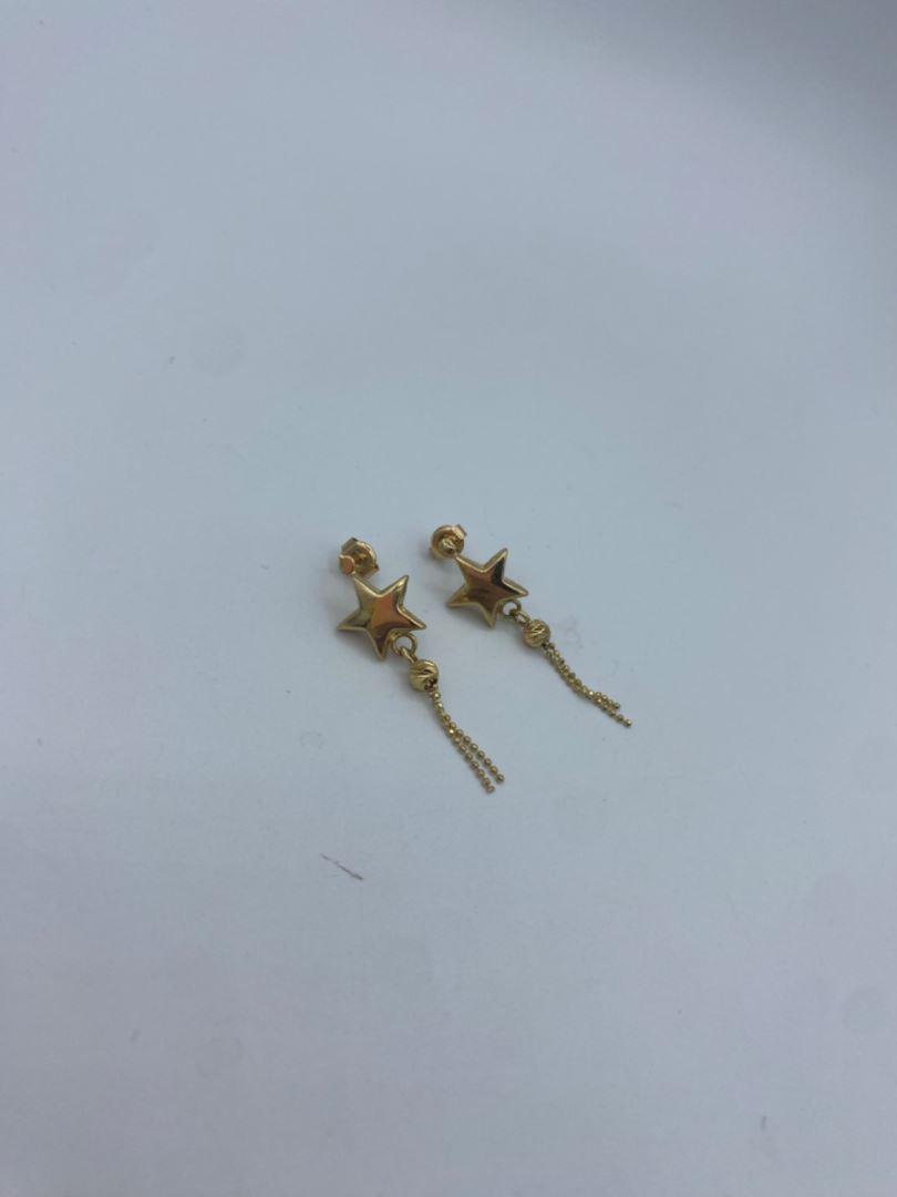 گوشواره ستاره ای طلای 18 عیار124268