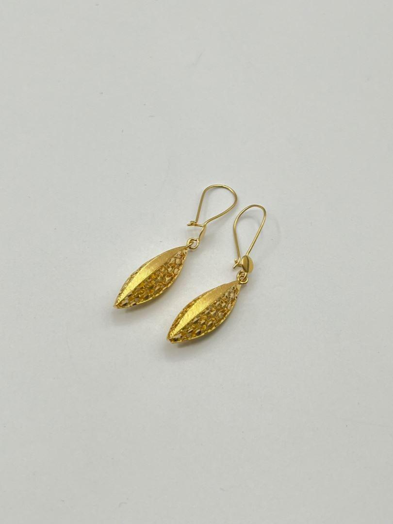 گوشواره طلا 18 عیار تراش 127733