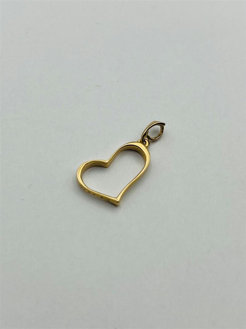 آویز پلاک طلا 18عیار قلب 139499