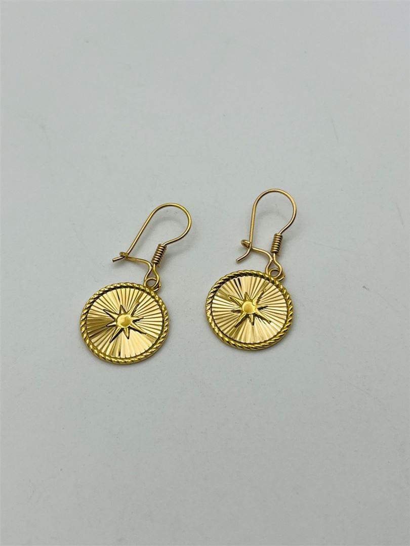 گوشواره طلا 18عیار تراش