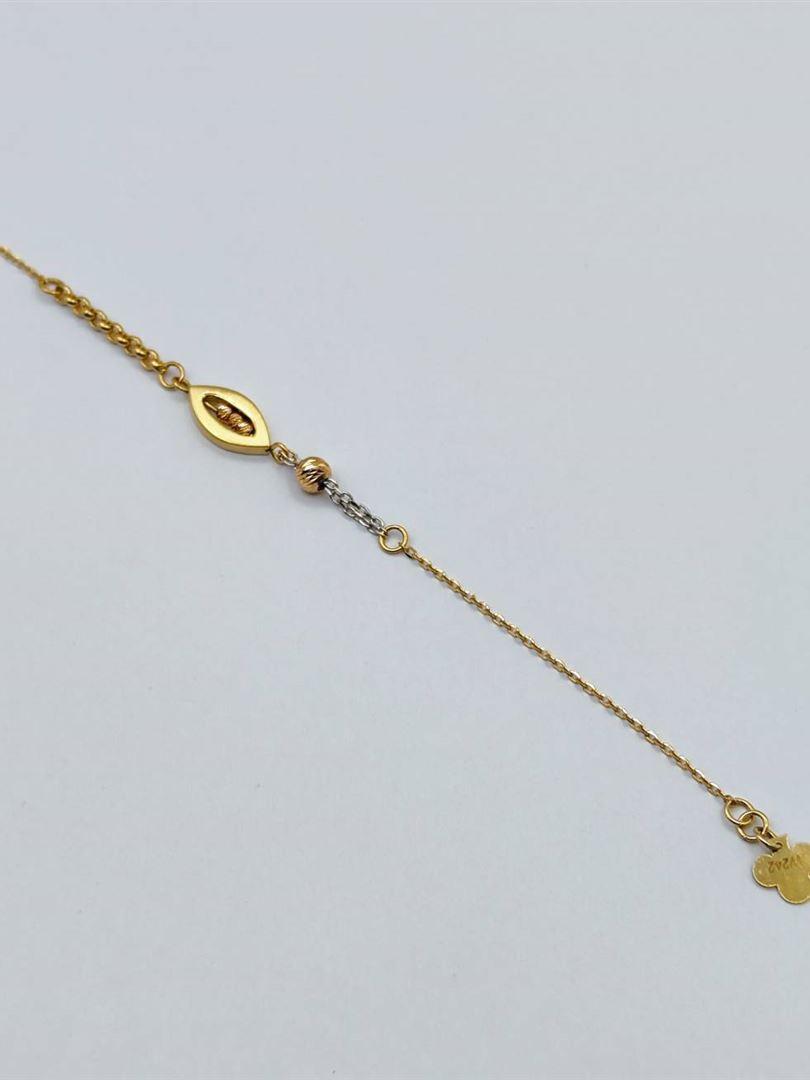 دستبند طلا 18عیار دو رنگ141046