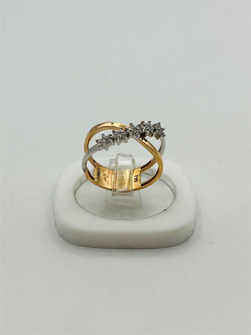 انگشتر طلا 18عیار نگین دار رزگلد