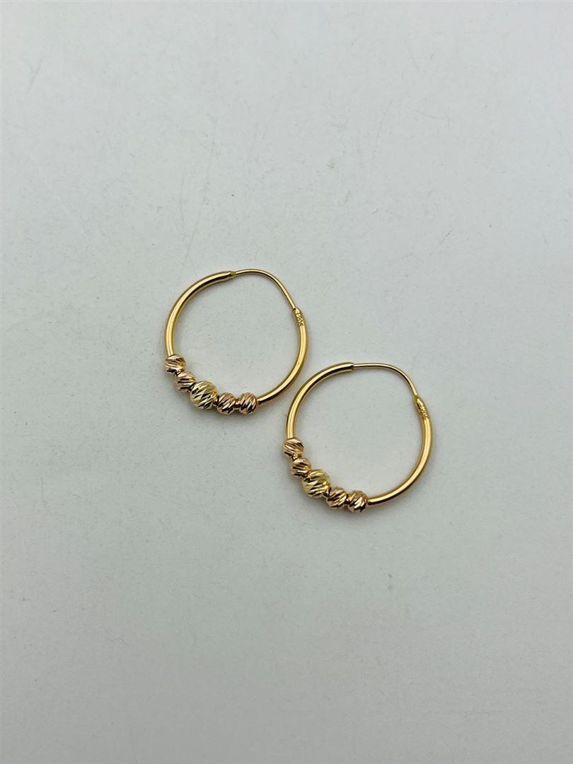 گوشواره طلا 18عیار حلقه ای البرنادو134325
