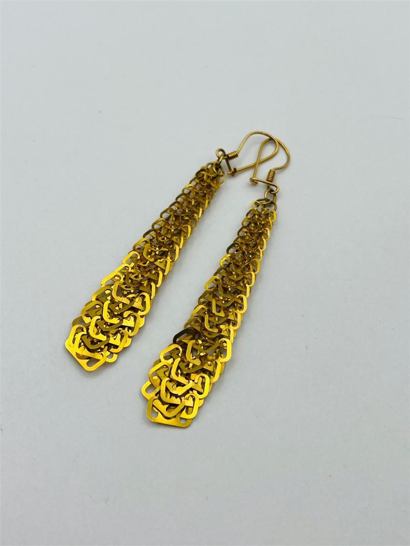 گوشواره طلا 18عیار لیزر کات