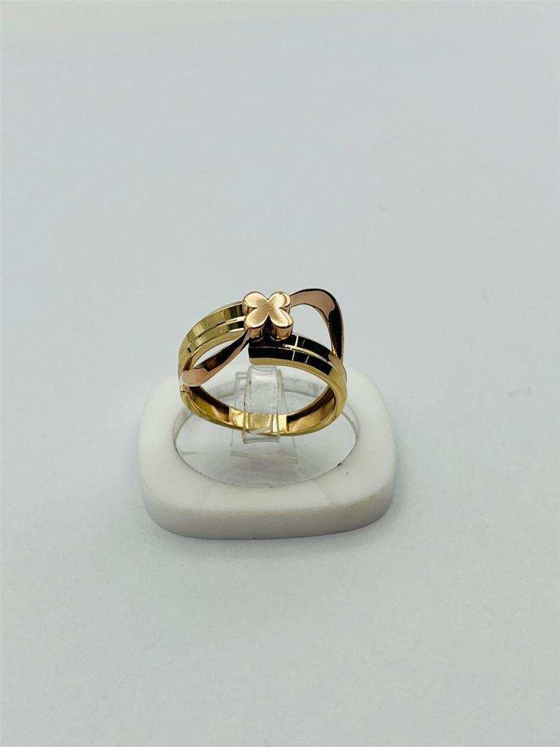 انگشتر طلا 18عیار کریستال گل