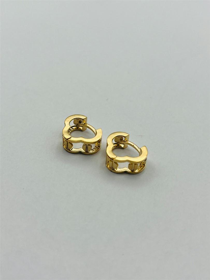 گوشواره طلا 18عیار کارتیر لاو هندسی134572