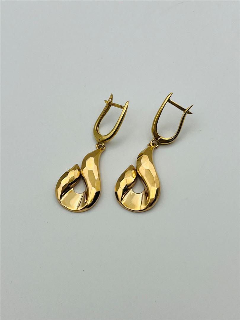 گوشواره طلا 18عیار کریستال