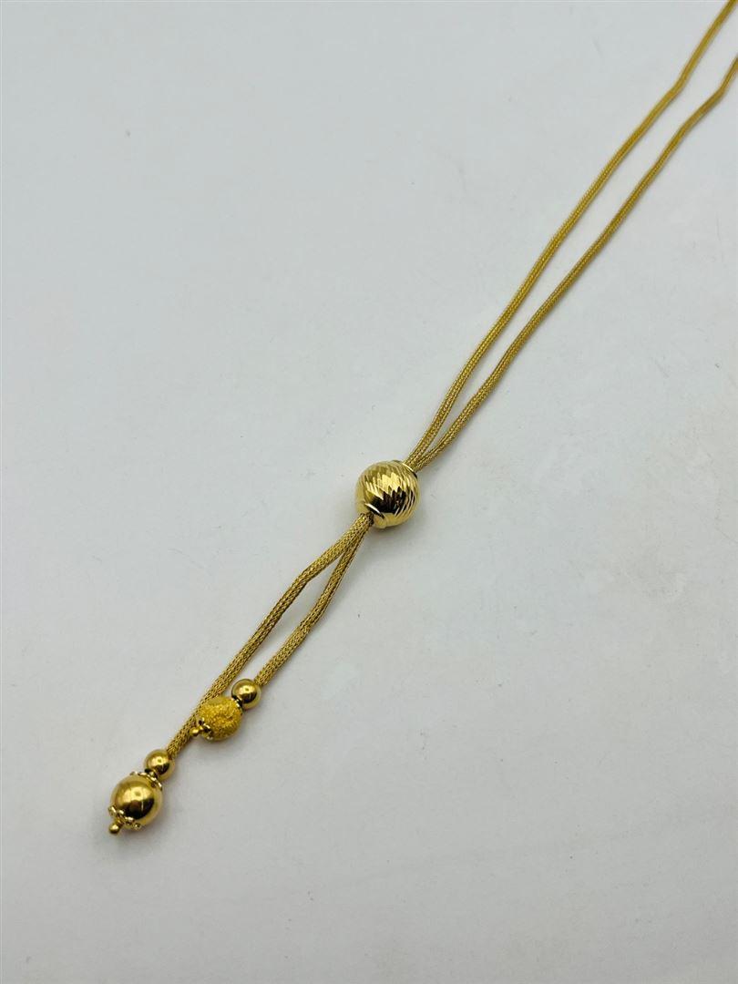 گردنبند طلا 18عیار کراواتی گوی 138875