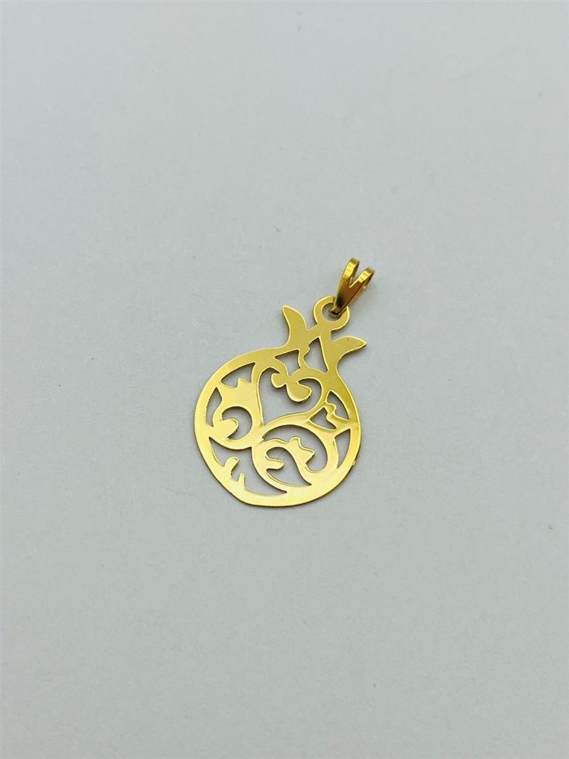 آویز پلاک طلا 18عیار انار