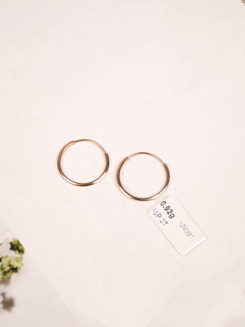 گوشواره طلا 18 عیار حلقه ای سایز متوسط124031