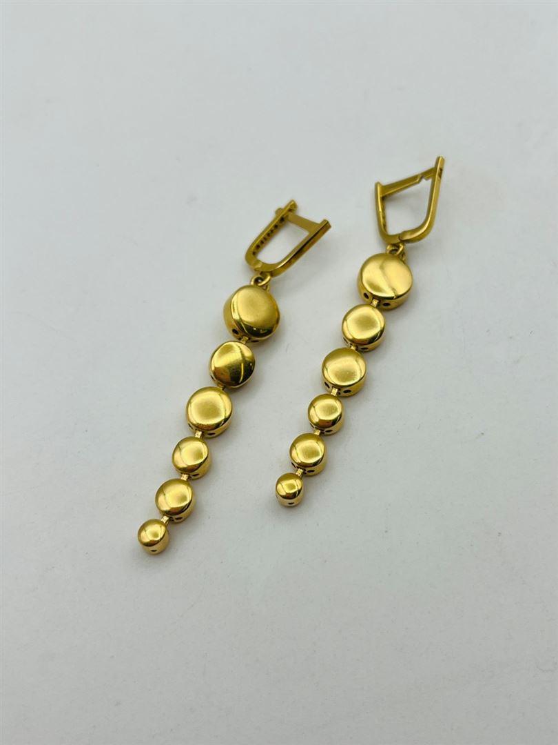 گوشواره طلا 18عیار آویز گرد138533