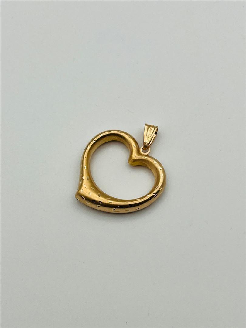آویز پلاک طلا 18عیار قلب