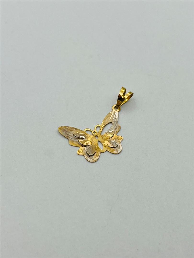 آویز طلا 18 عیار پروانه