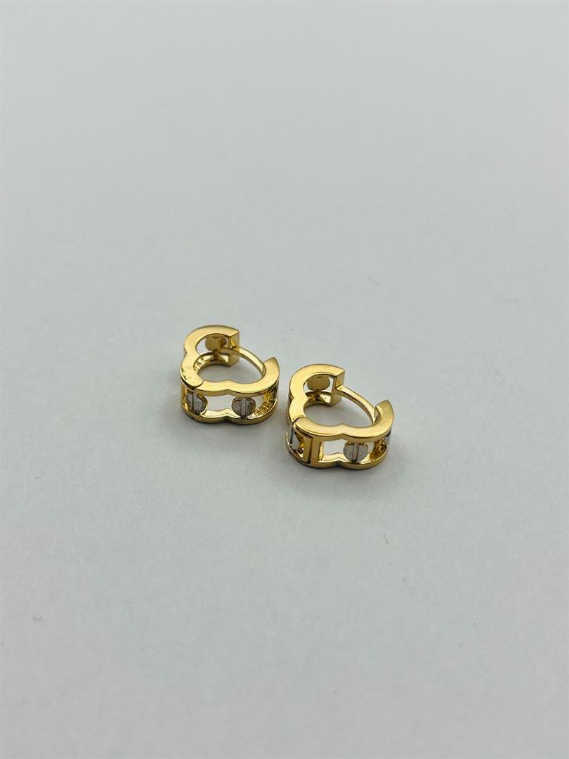 گوشواه طلا 18عیار کارتیر لاو دو رنگ134560